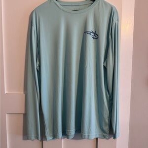 Men's Aqua Long Sleeve Shirt by Reel Life